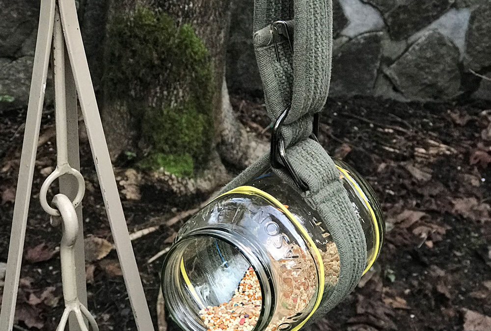 DIY: Mason jar bird feeder